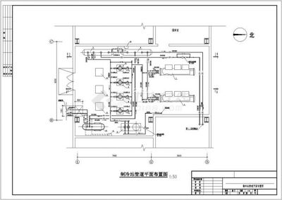 某套水冷螺桿機(jī)制冷機(jī)房設(shè)計(jì)施工圖紙